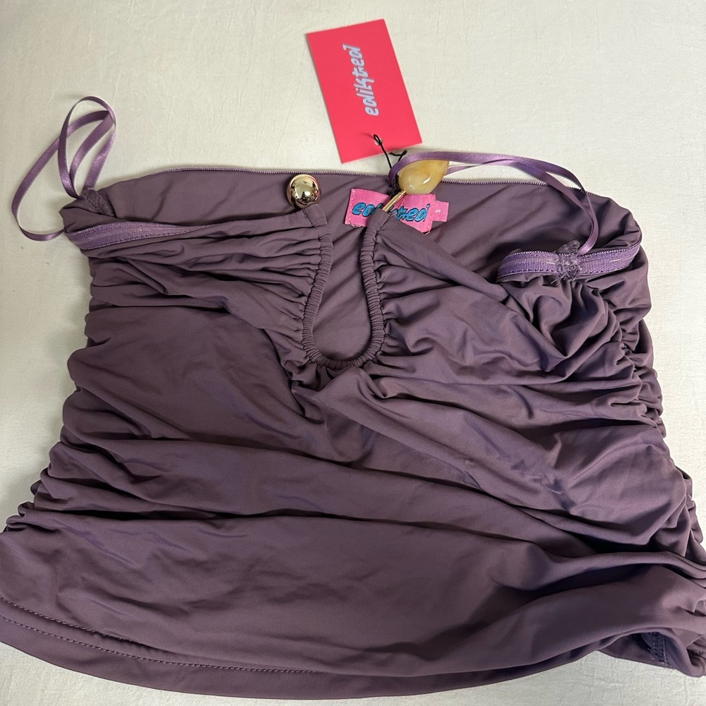 Edikted Purple Ruched Top